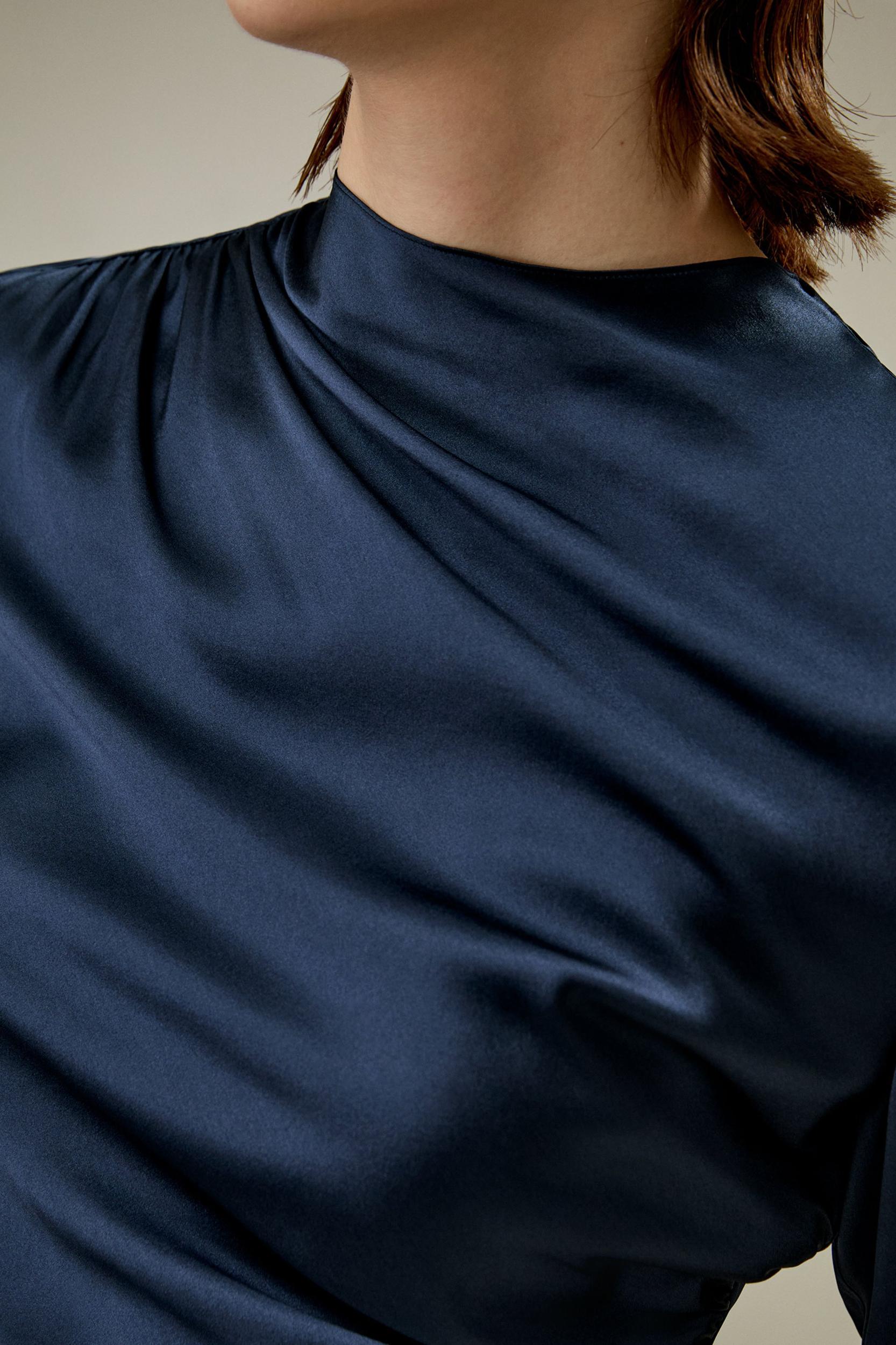 LILYSILK Silk Shirt Women - Silvergray Silk - Casual Asymmetrical Hem Shirt 6 Product Image