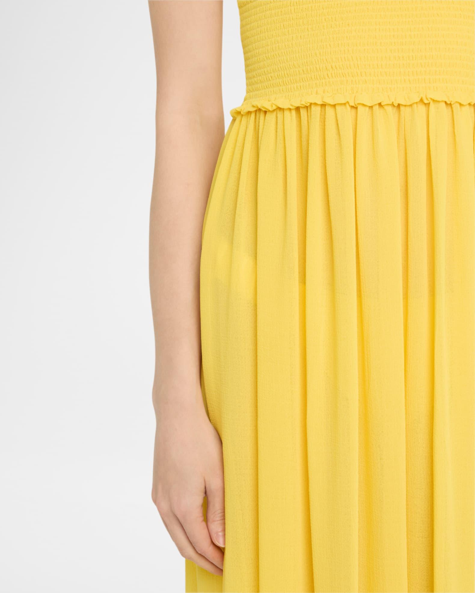 Calista Smocked Strapless Side-Split Coverup Dress Product Image