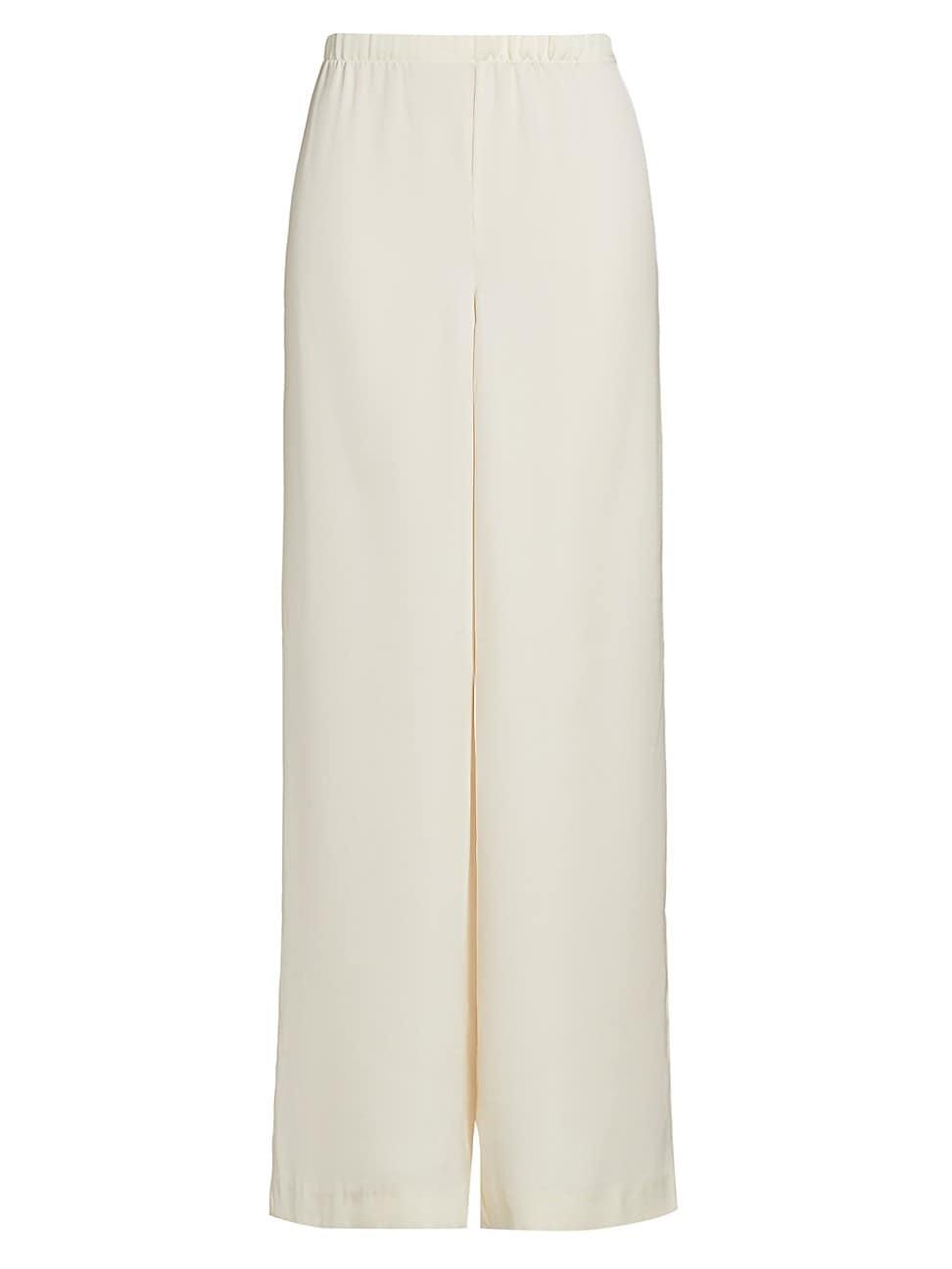 Womens Ivory Olivia Wide-Leg Pants Product Image