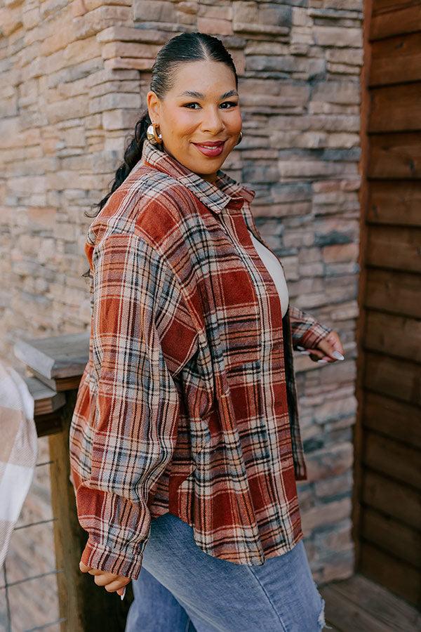 Pumpkin Spice Dreaming Plaid Jacket Curves Product Image