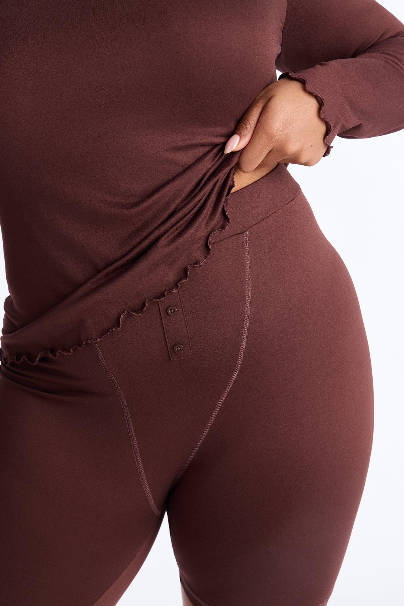 Between Us PJ Boxer Short Set - Chocolate Female Product Image