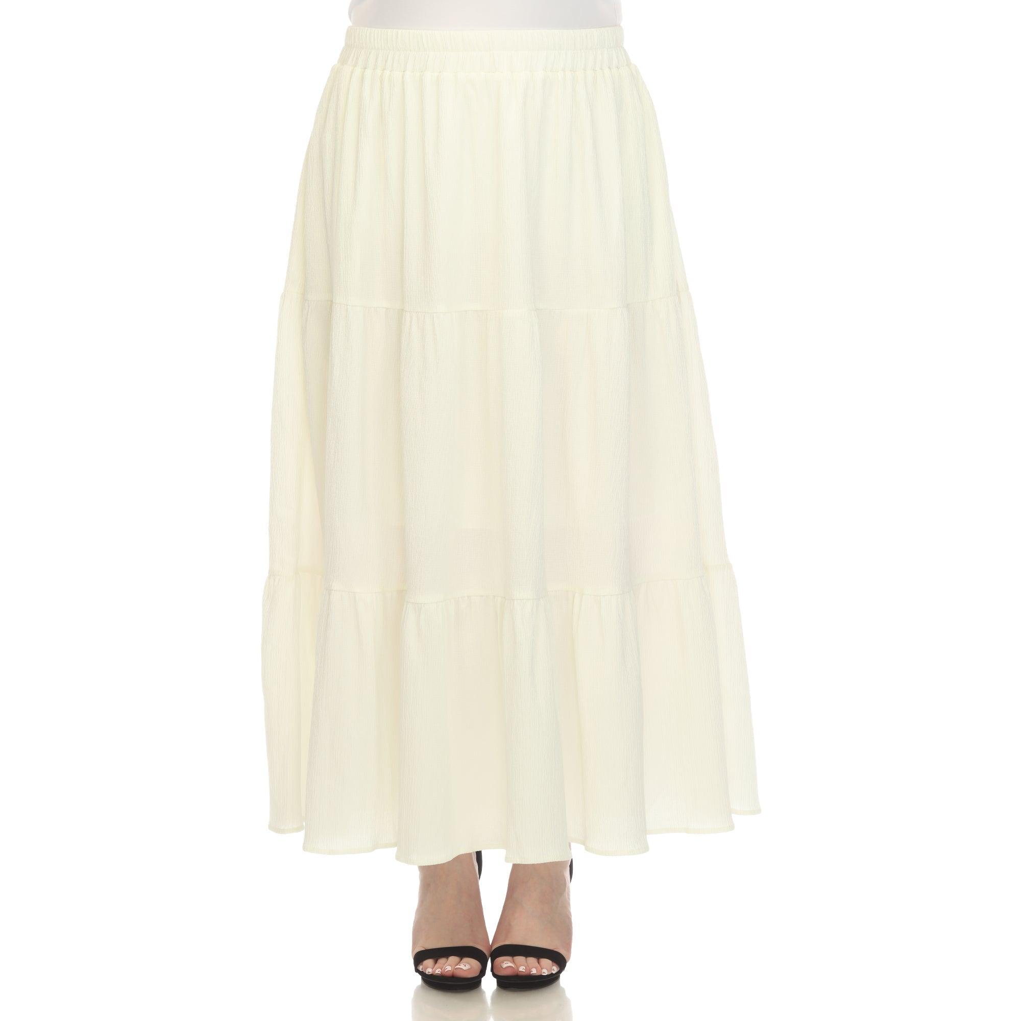 Pleated Tiered Maxi Skirt - Plus Product Image