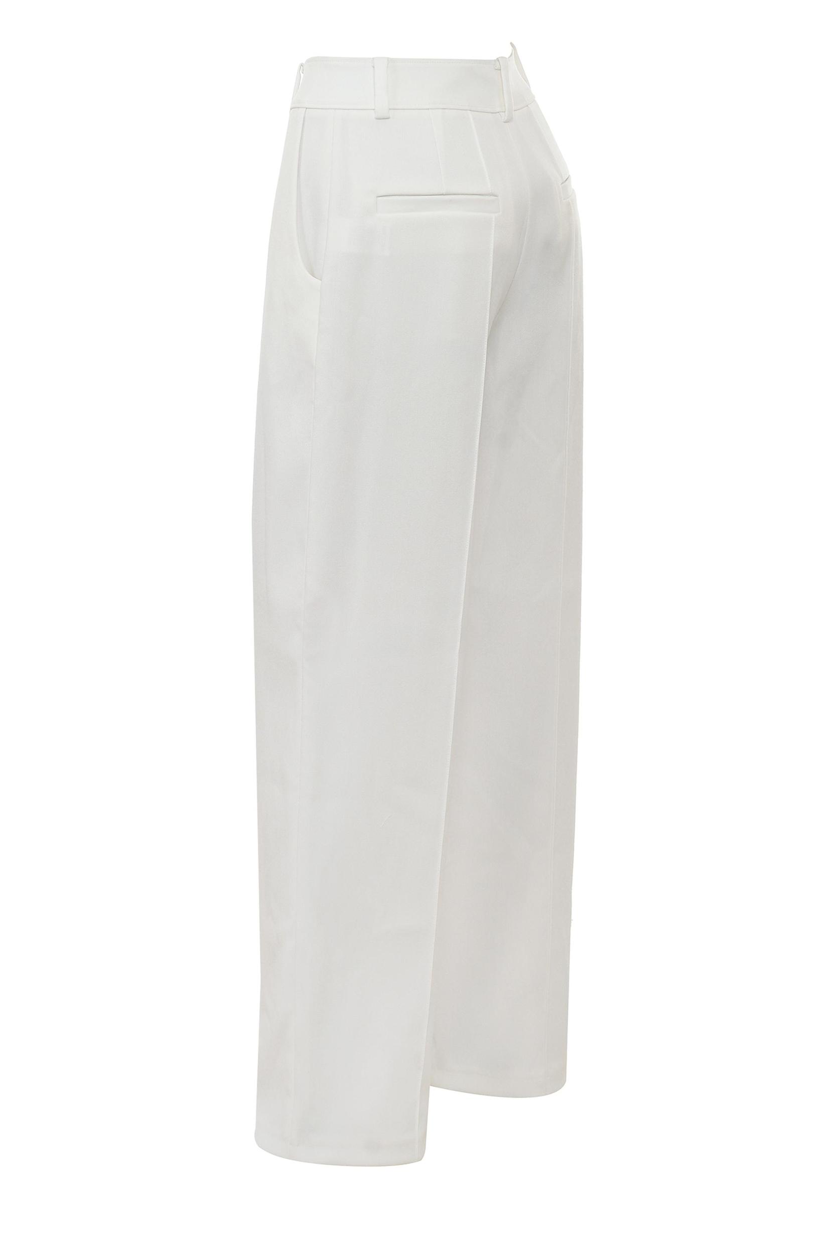 Hayden  white wide leg high waist tailored trousers Product Image