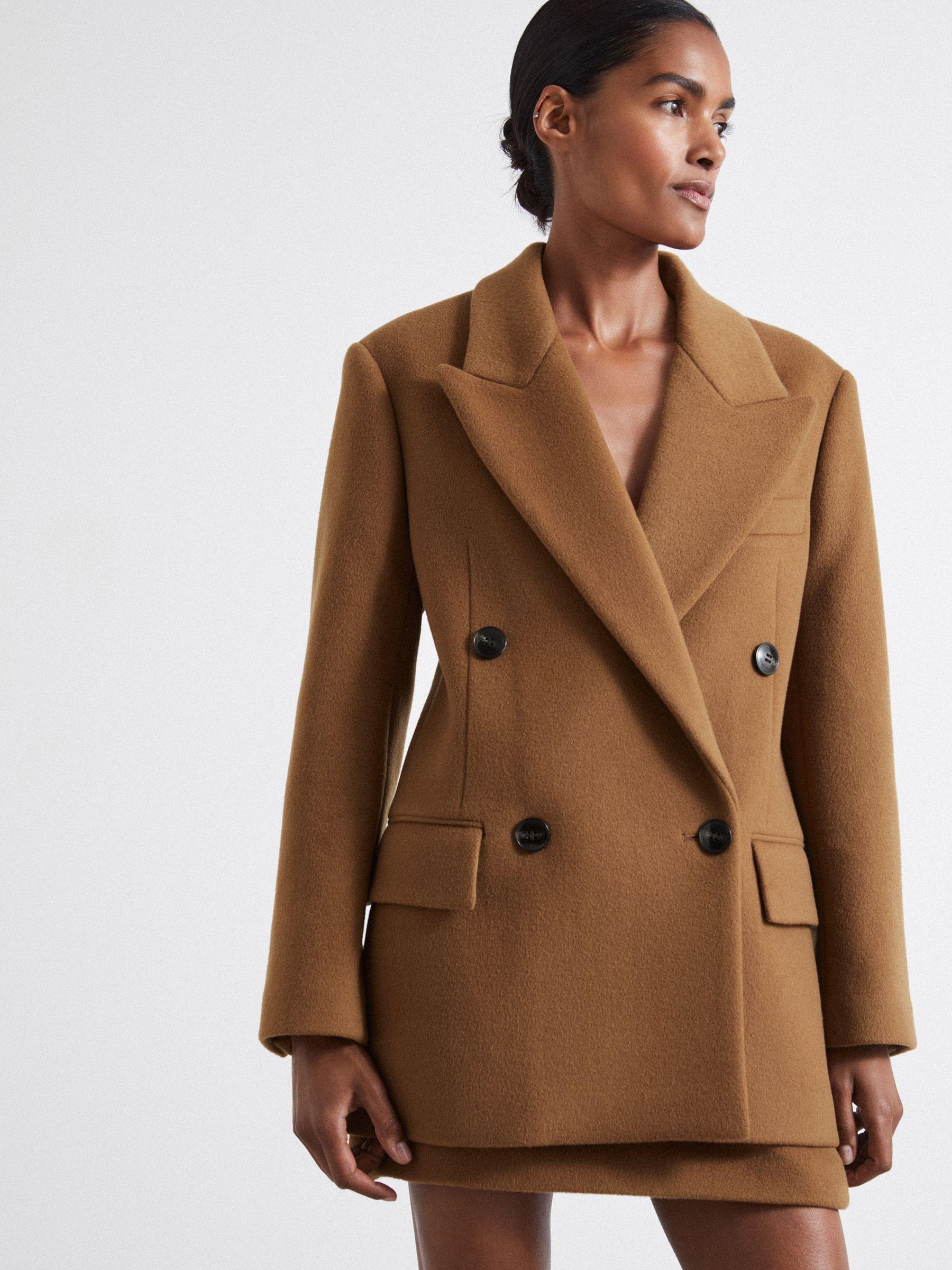 Atelier Virgin Wool and Camel-Blend Suit Jacket in Camel Product Image