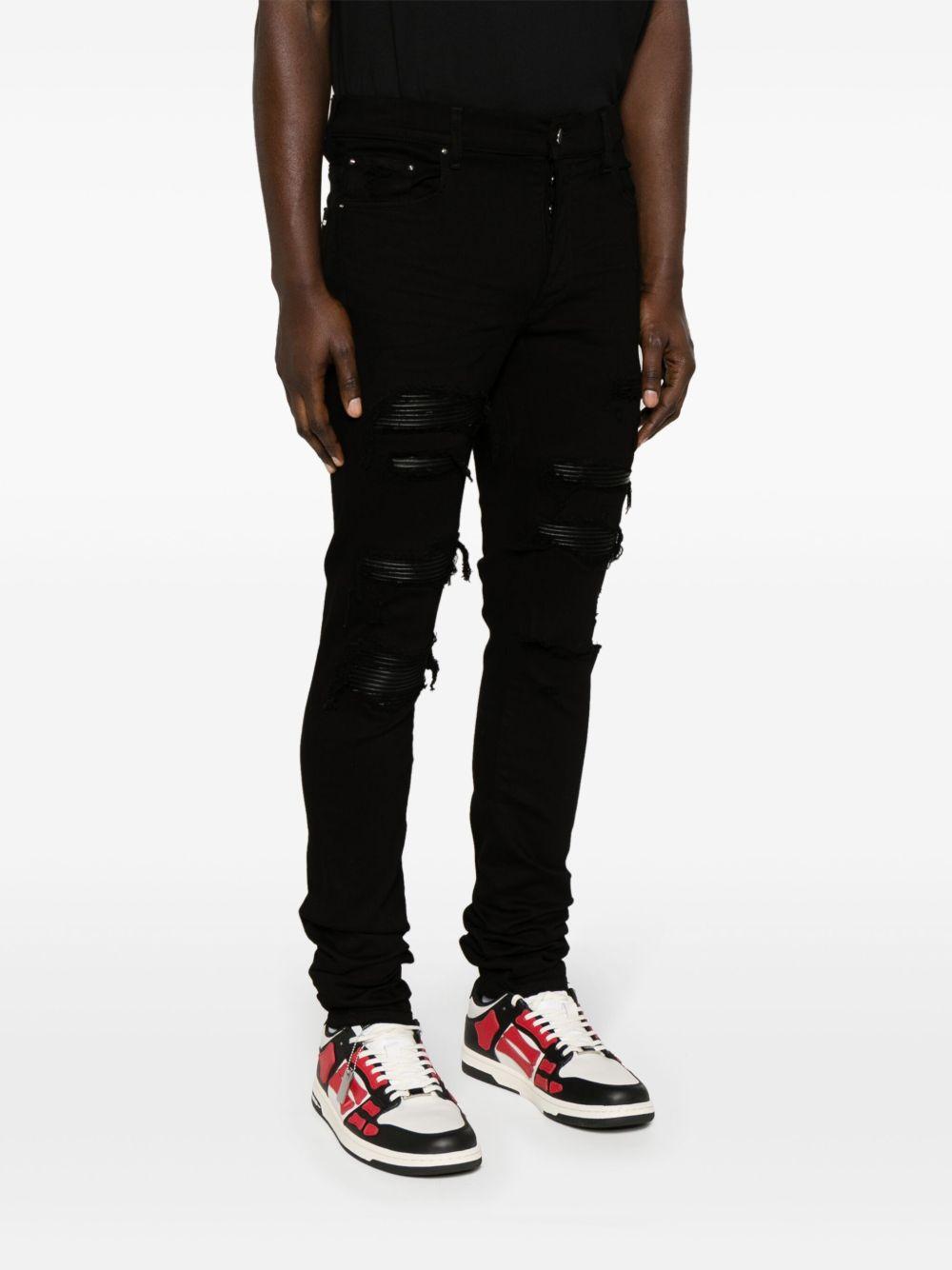 Thrasher leather-trim skinny jeans Product Image