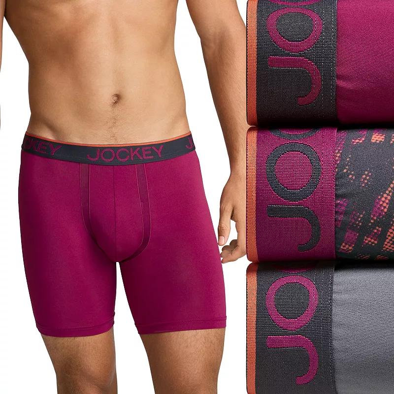 Men's Jockey 3-Pack Chafe Proof Pouch Microfiber 6" Boxer Brief,  Product Image