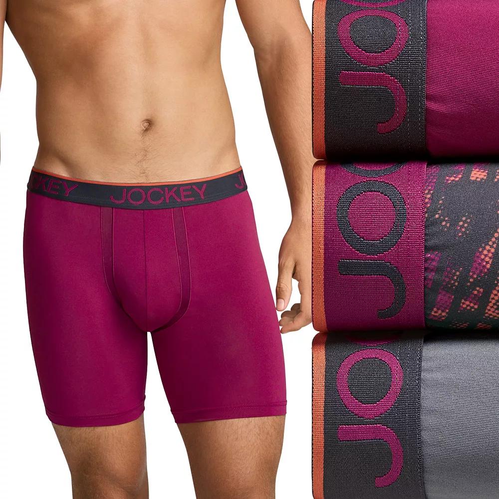 Men's Jockey 3-Pack Chafe Proof Pouch Microfiber 6" Boxer Brief,  Product Image