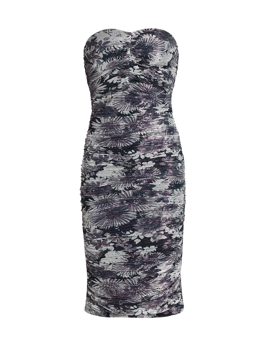 Womens Bonnie Floral Ruched Tube Dress Size 0 Product Image