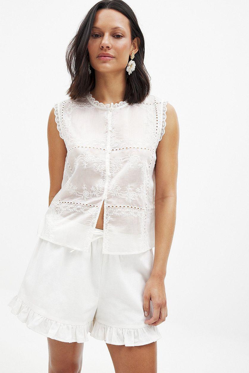 Womens Corset Linen Midi A-Line Dress - Universal Thread White S: Backless, Spaghetti Straps, Side Pocket Product Image