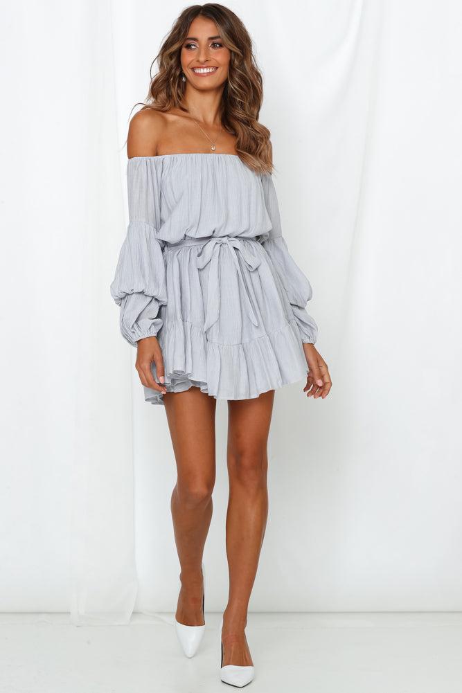 Always The Love Songs Dress Grey Product Image