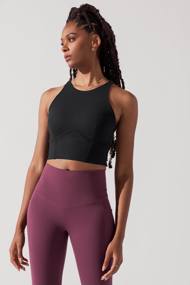 Cleo Corset Crop Bralette - Black Product Image