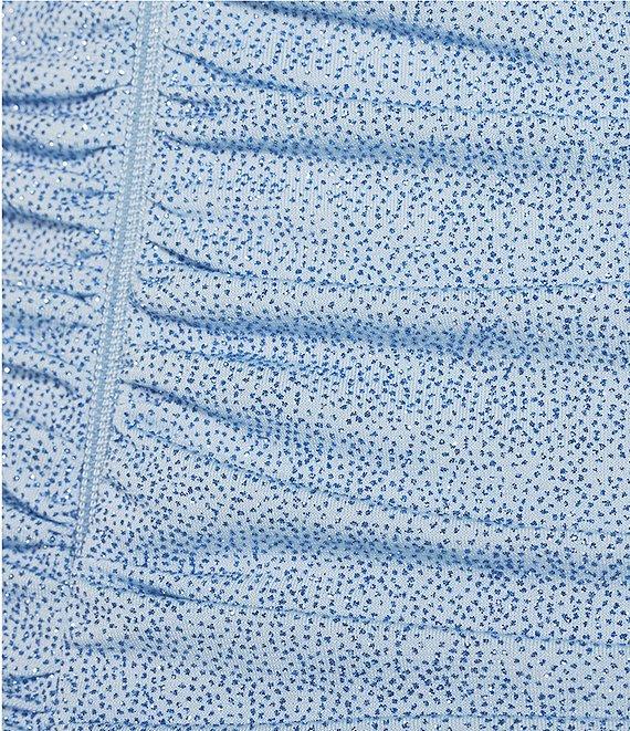 B. Darlin Cowl Neck Ruched Glitter Mini Dress Product Image