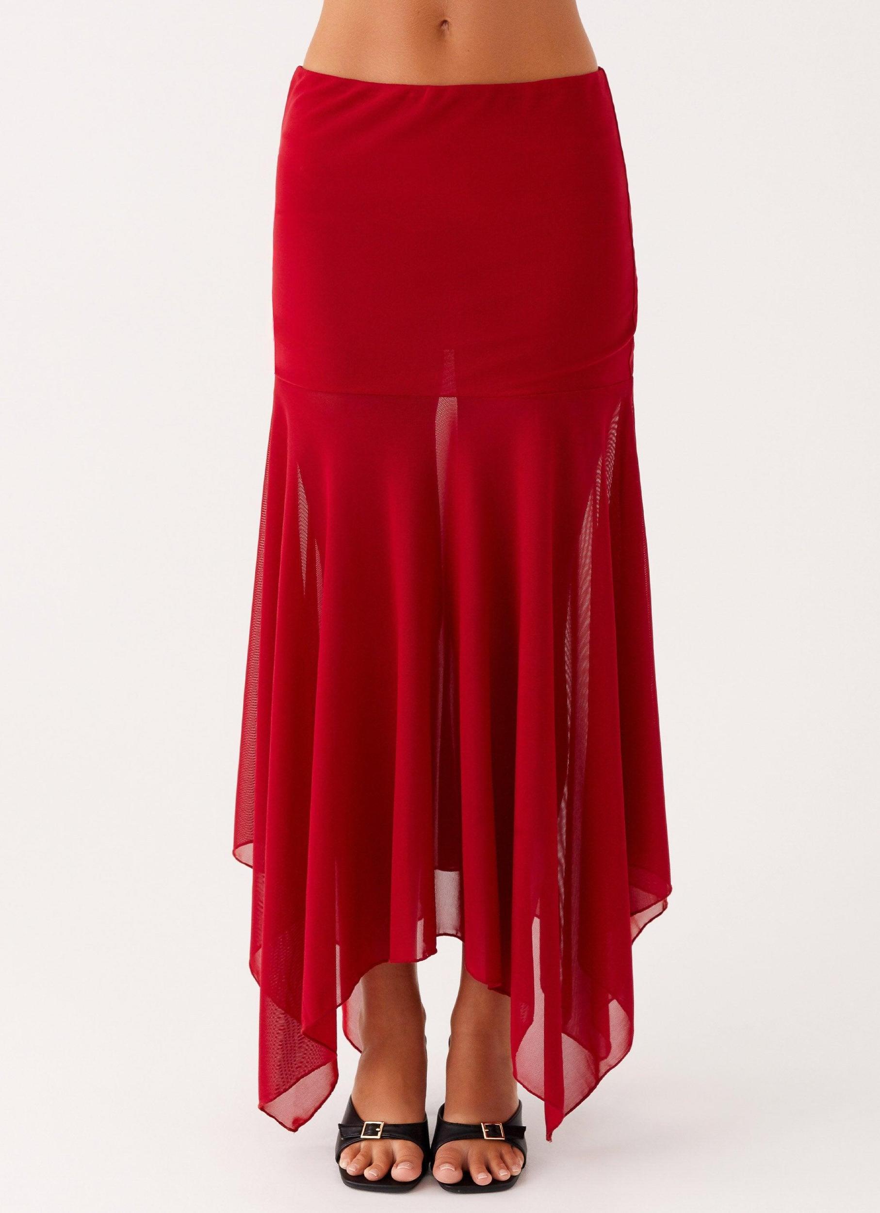 Dionne Maxi Skirt - Red Product Image