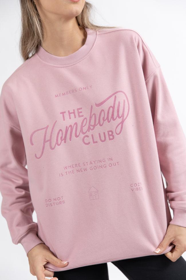Homebody Club Mauve Graphic Sweatshirt Product Image