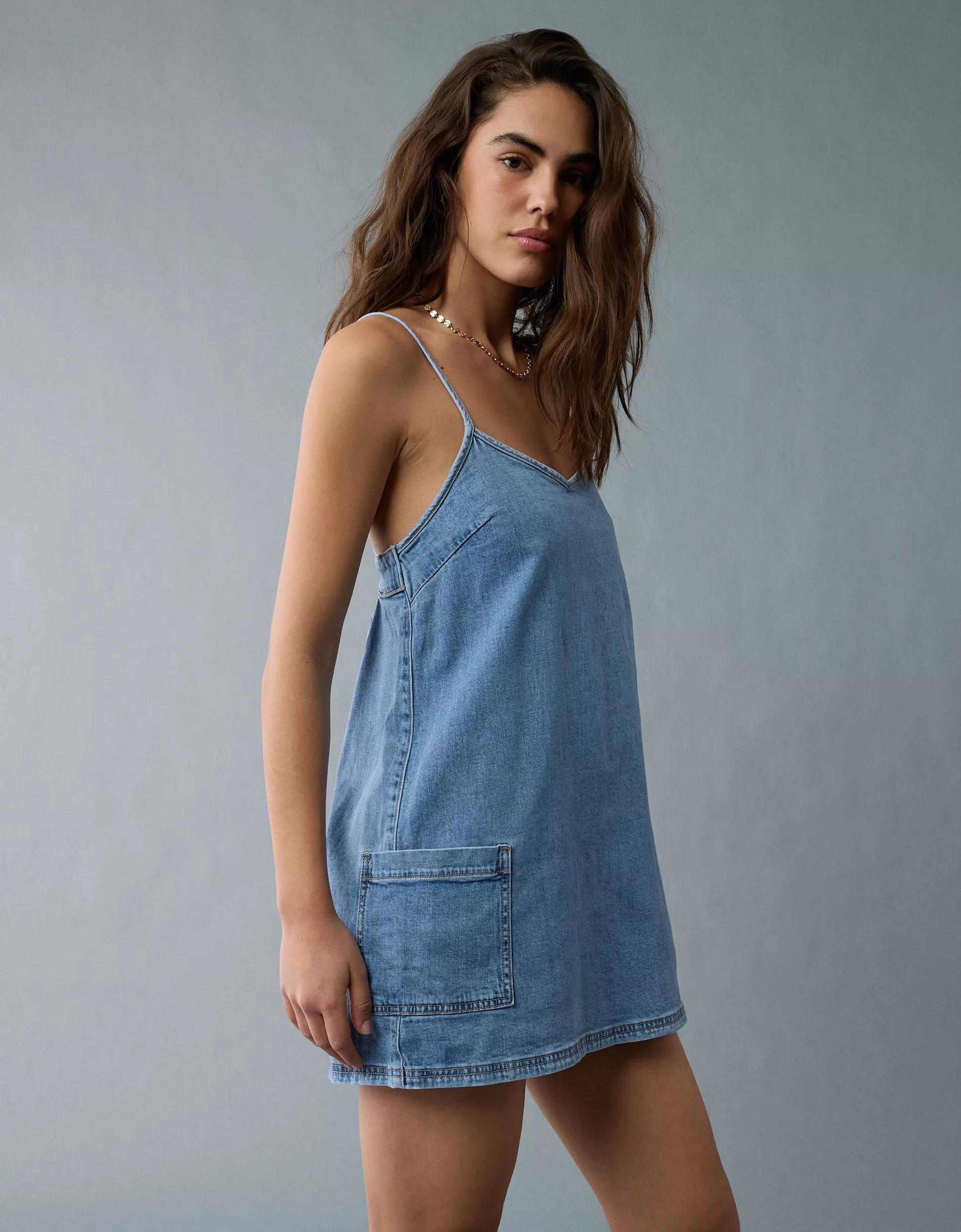 AE Denim Mini Shift Dress Product Image