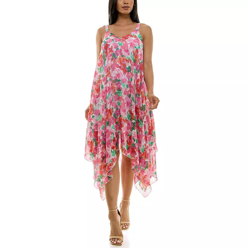 Women's Nina Leonard Uneven Hem Dress,  Product Image