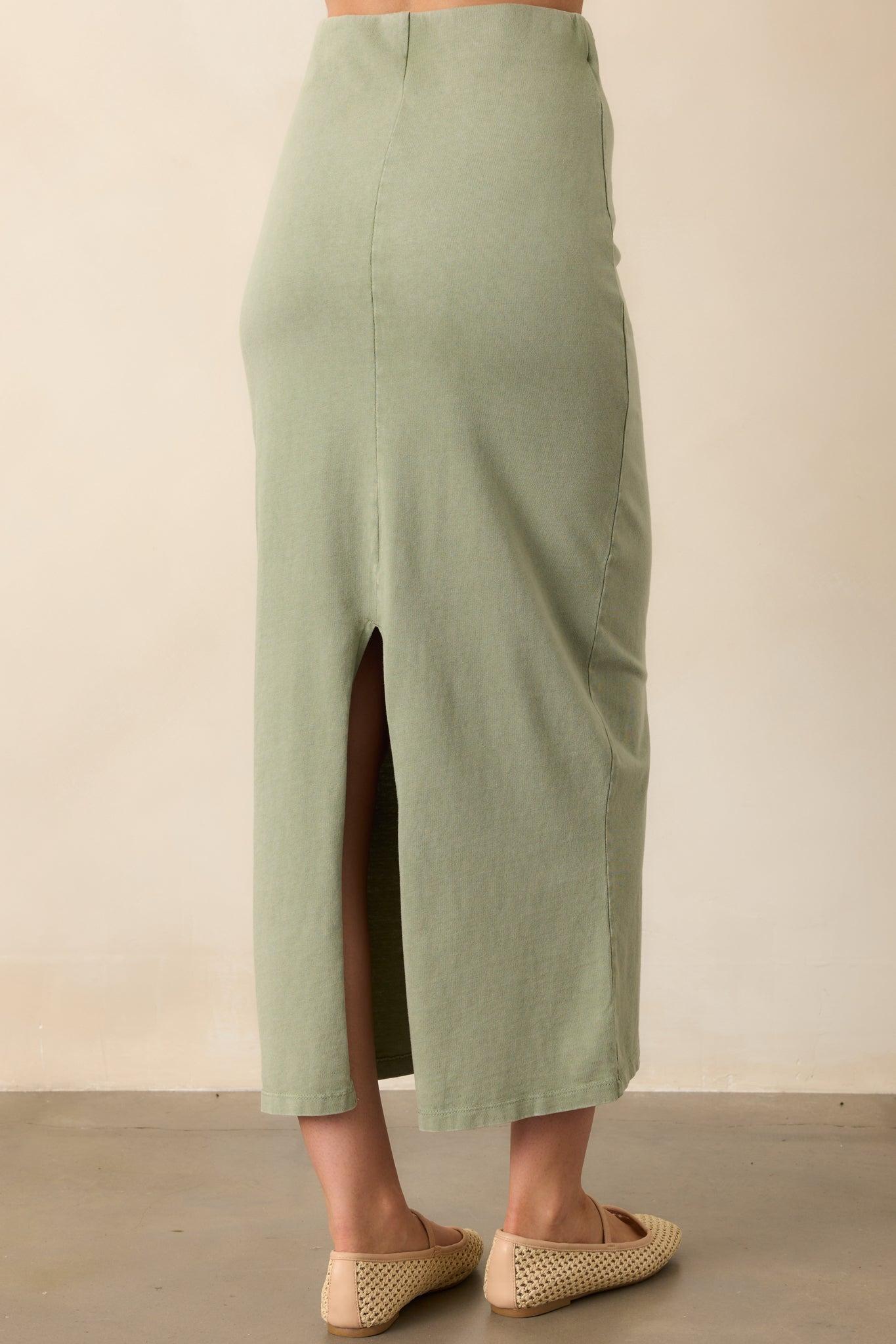 Z Supply Avocado Green Gail Midi Skirt Product Image