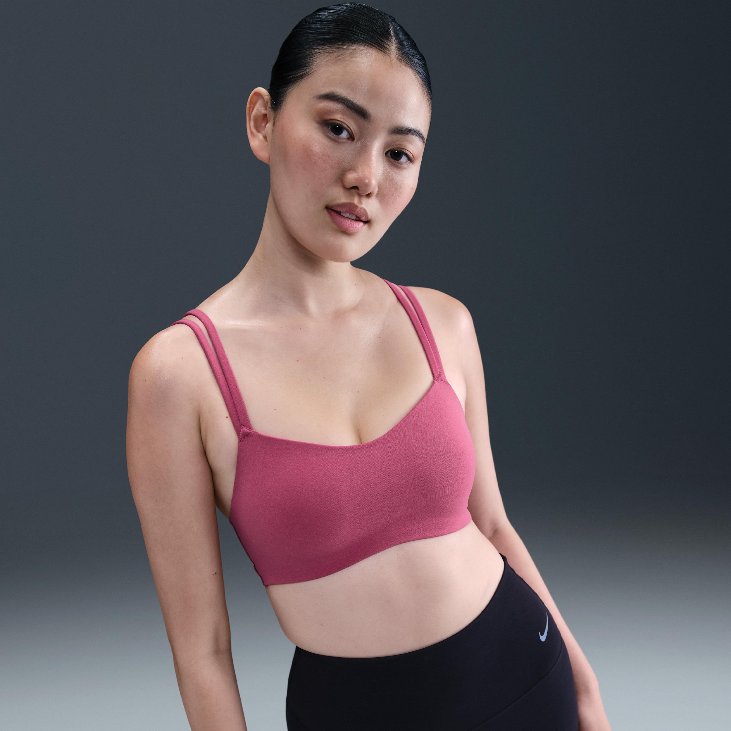 Nike Womens Zenvy Strappy Light-Support Padded Sports Bra | DO6608-635 Product Image