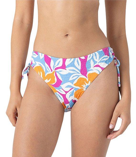 Roxy Topanga Canyon Texture Rib Side Tie Hipster Swim Bottom Product Image