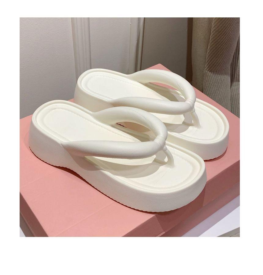Platform Plain Flip Flops Product Image