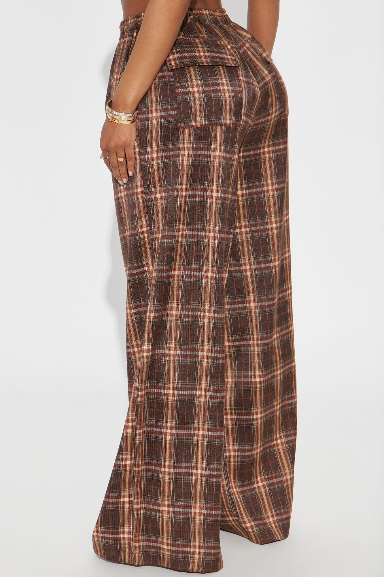Comfort Zone Plaid Boxer Pant - Brown/combo Product Image