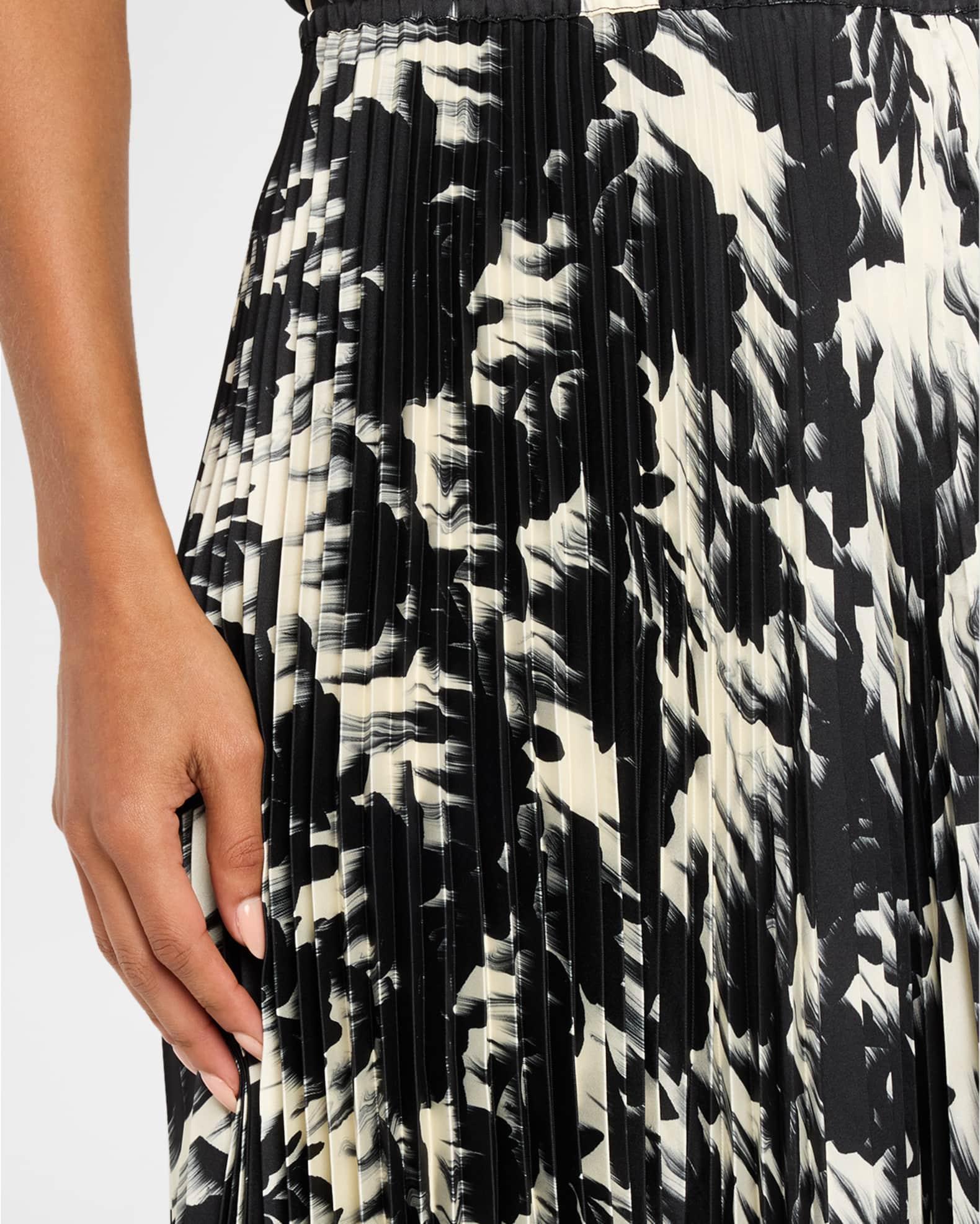 Floral Plisse Midi Skirt Product Image