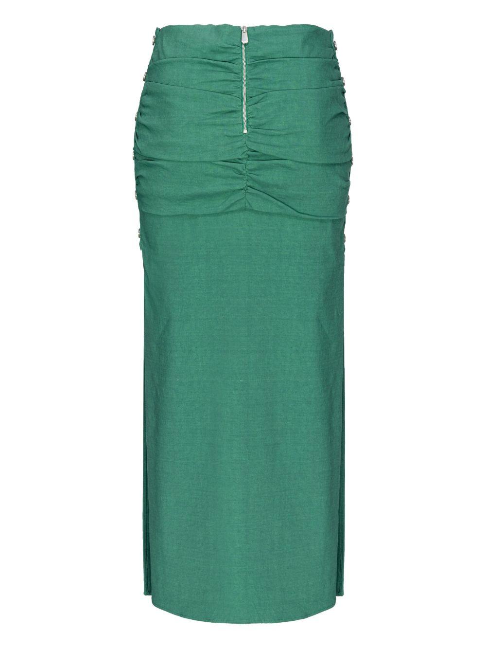 draped-detailing midi skirt  Product Image