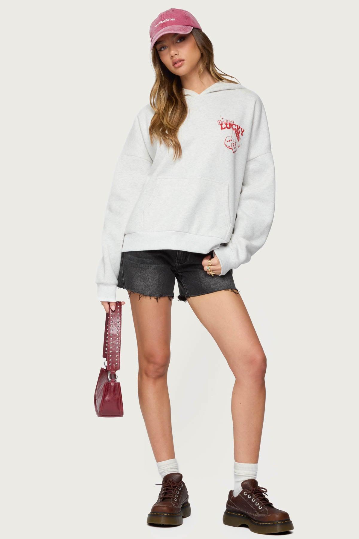 Feeling Lucky Oversized Hoodie Product Image
