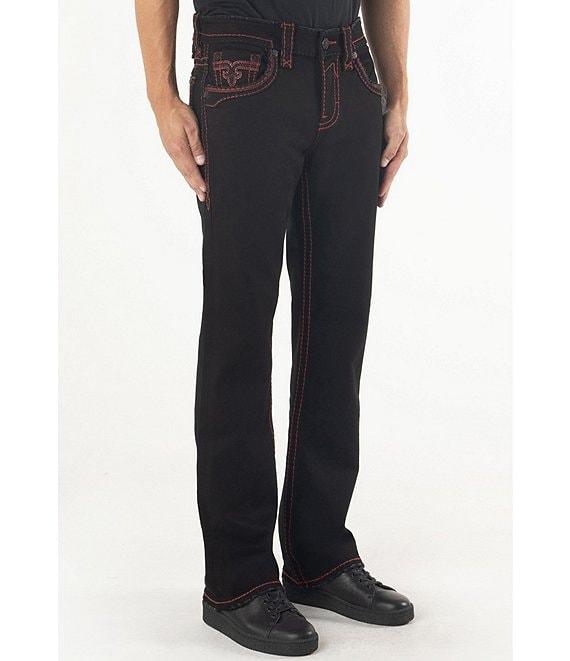 Rock Revival Arther Straight Custom Matte Black On Black Hardware Jeans Product Image