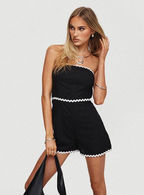 Possi Romper White / Black Product Image