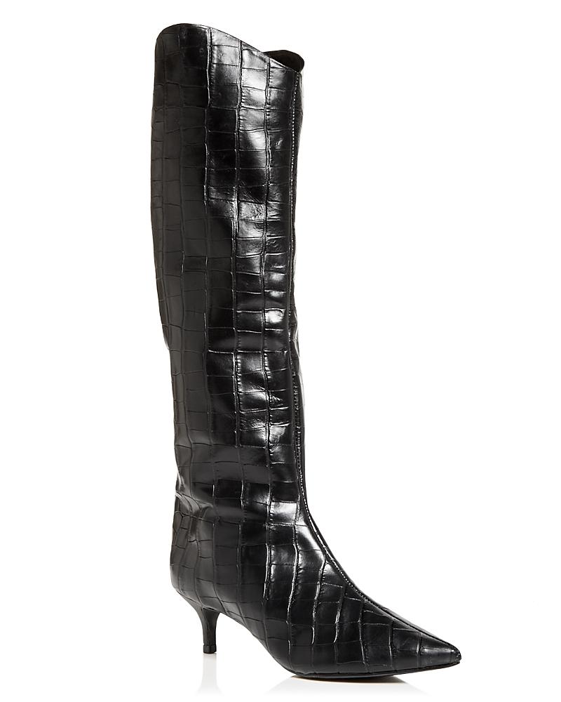 Maryana Lo Crocodile-Embossed Leather Boot Female Product Image