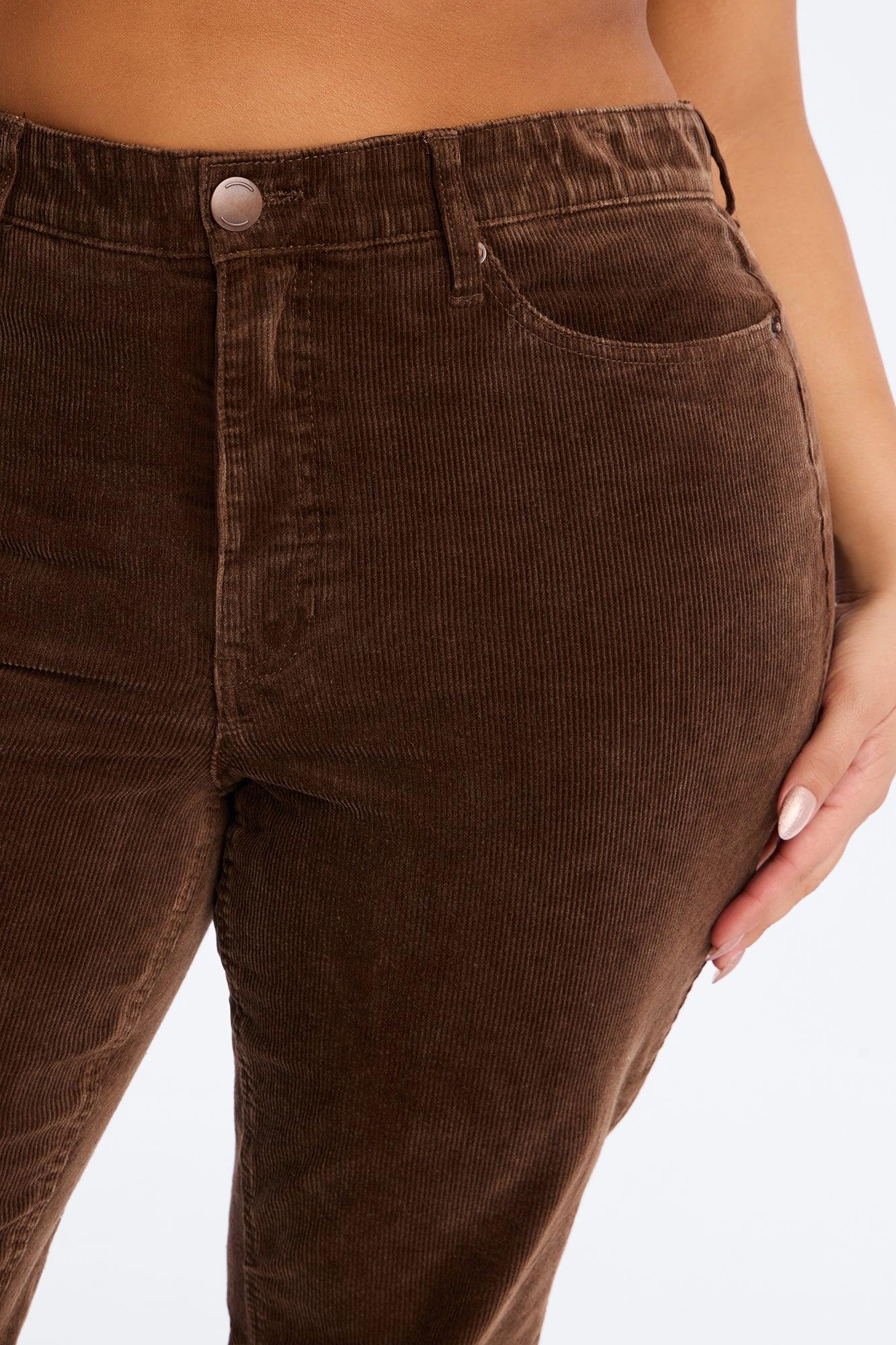Francia Washed Corduroy Flare Pant - Brown Female Product Image