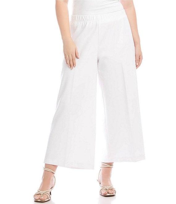 Karen Kane Plus Size High-Rise Cropped Wide-Leg Pull-On Pants Product Image