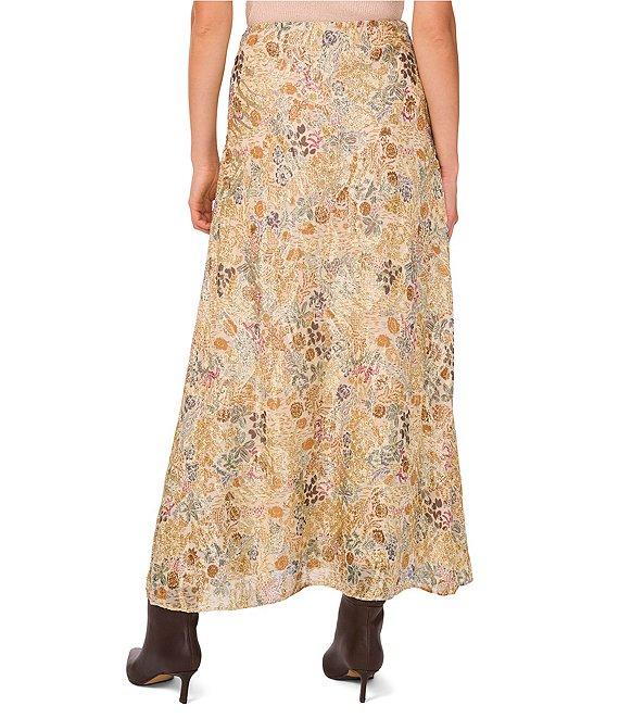 1. STATE Paisley Slip Maxi Skirt Product Image