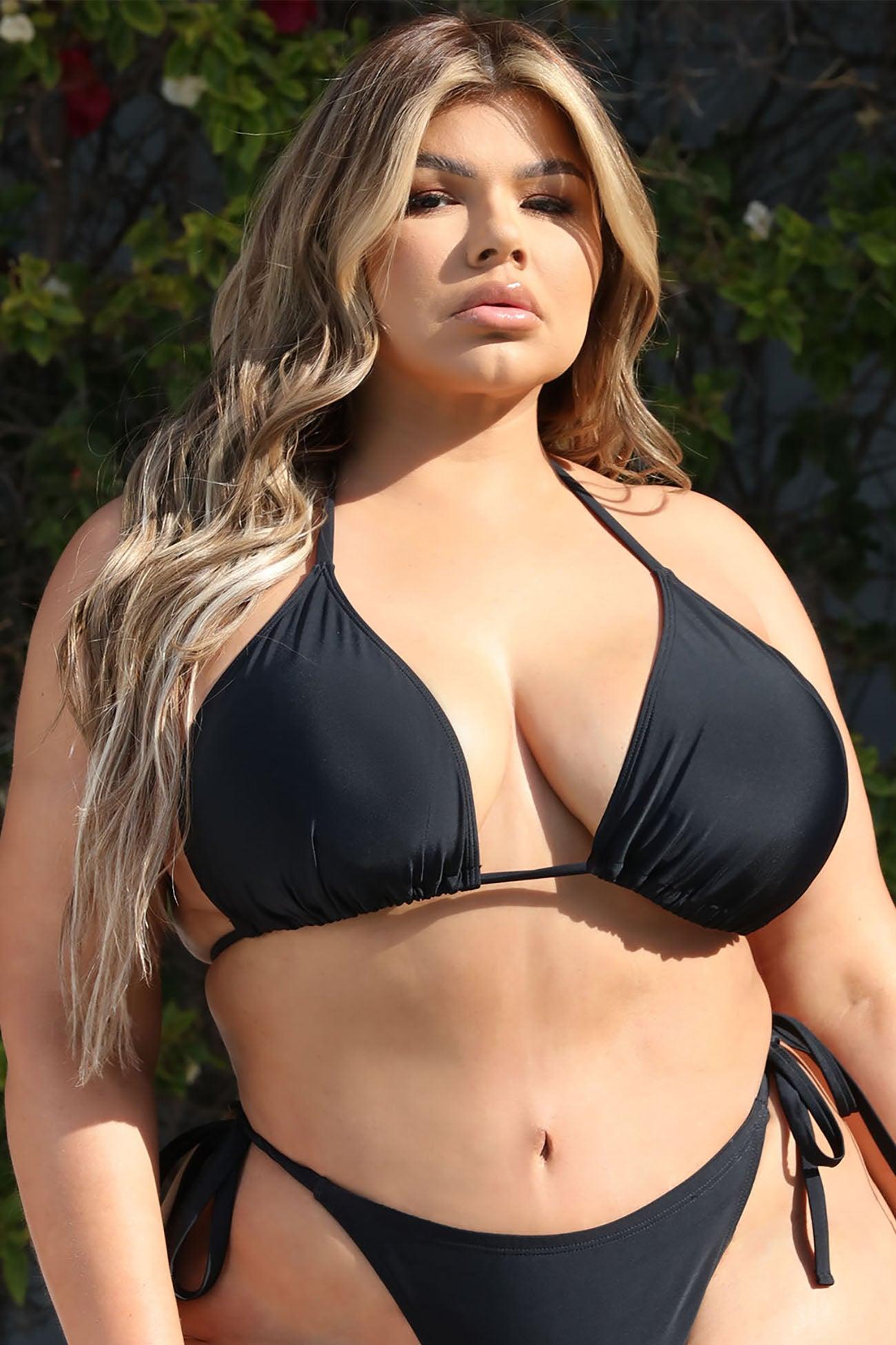 Maui Mix And Match Triangle Bikini Top - Black Product Image