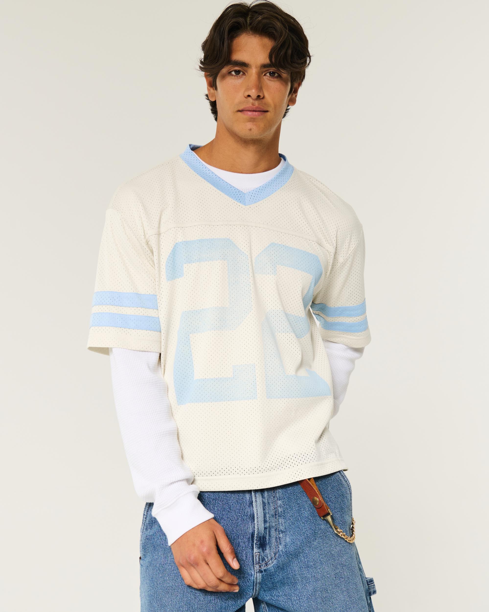 Boxy Crop Mesh Graphic Jersey Product Image