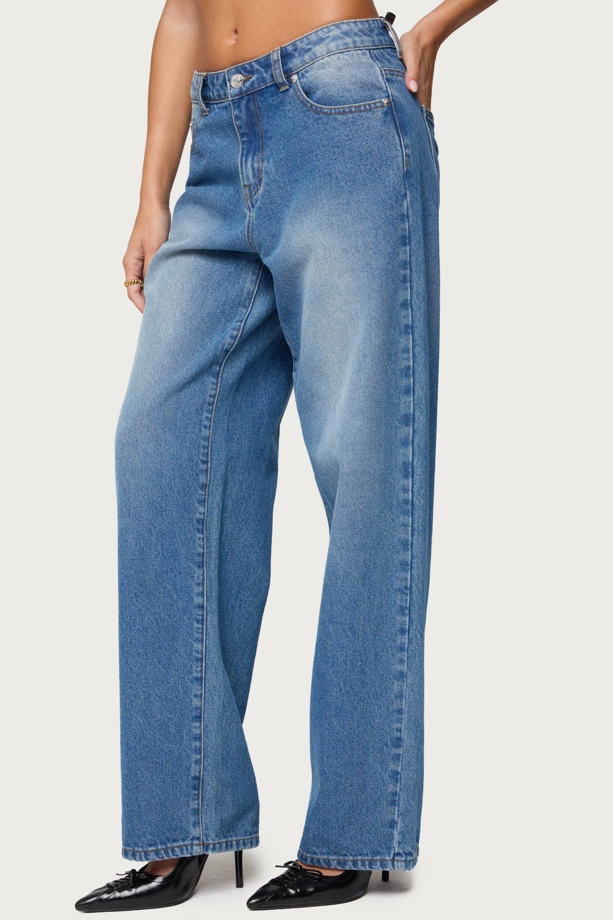 Rorie Mid Rise Straight Leg Jeans Product Image