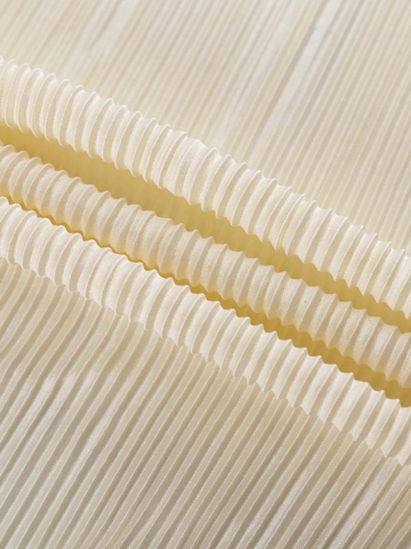 Long Sleeves Loose Lace-Up Pleated Solid Color Split-Joint Deep V-Neck Blouses&Shirts Tops Product Image