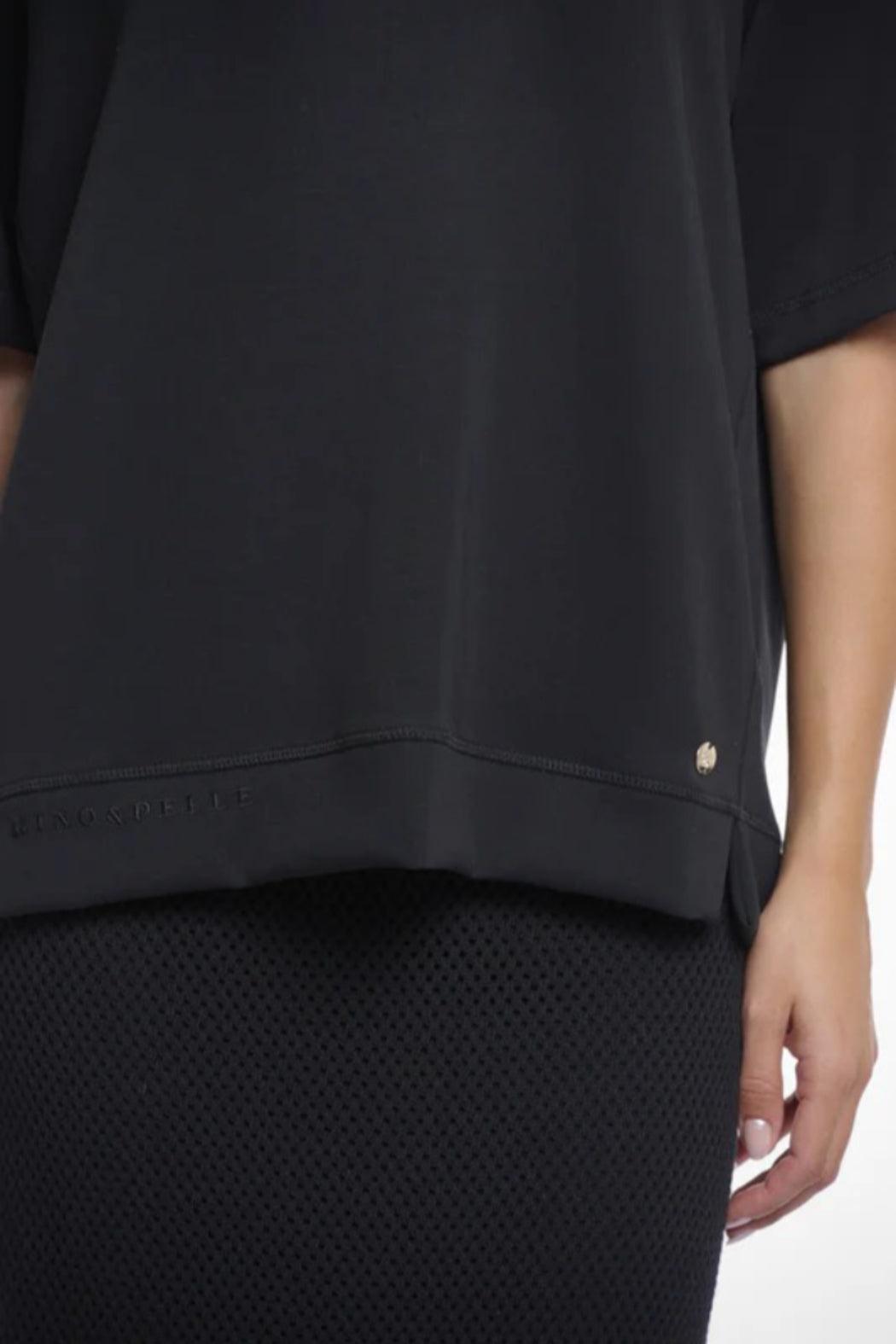 Half Sleeve Sweatshirt Black Product Image