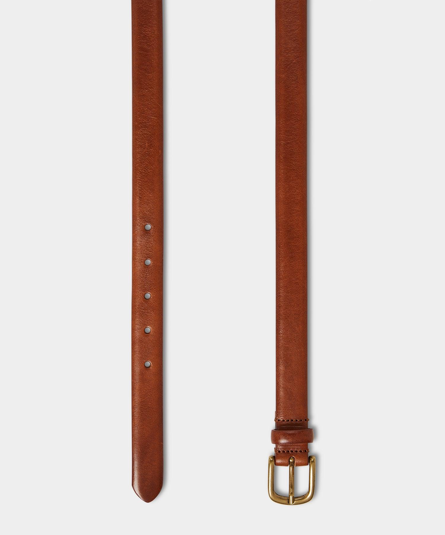 Italian Beveled Edge Leather Belt Product Image