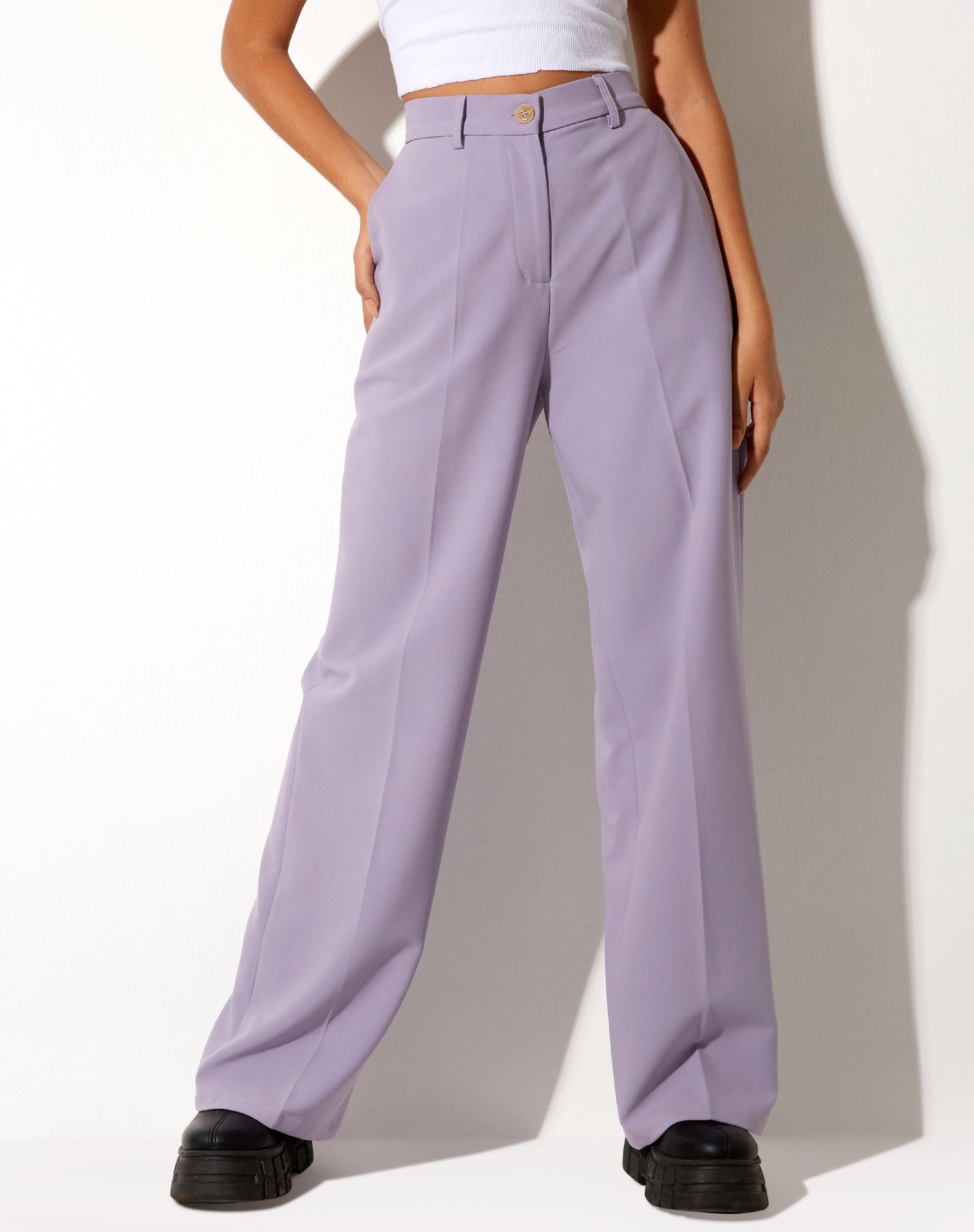 Abba Straight Leg Trouser in Tailoring Purple Product Image