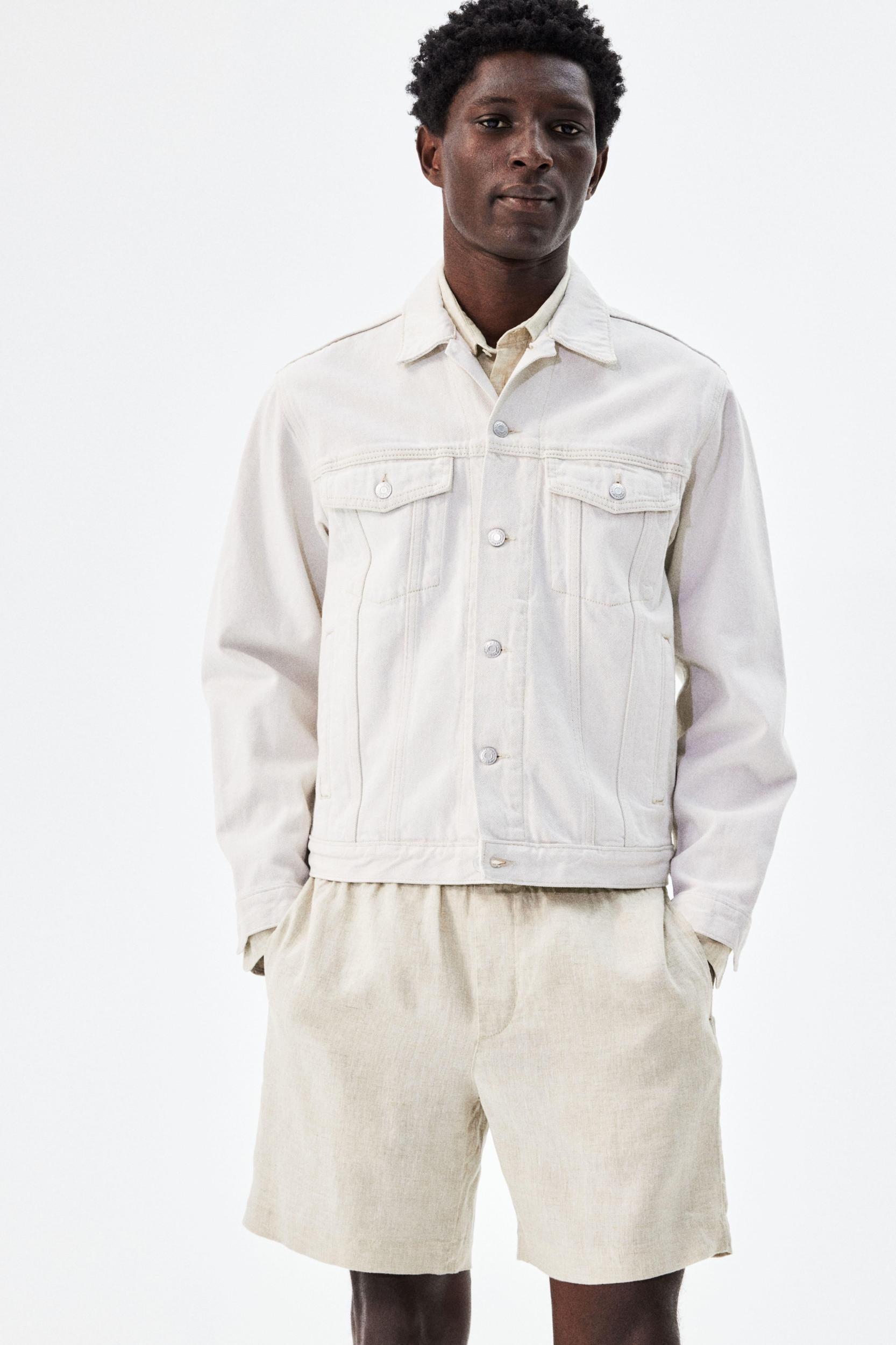 Regular-Fit Linen Shorts Product Image