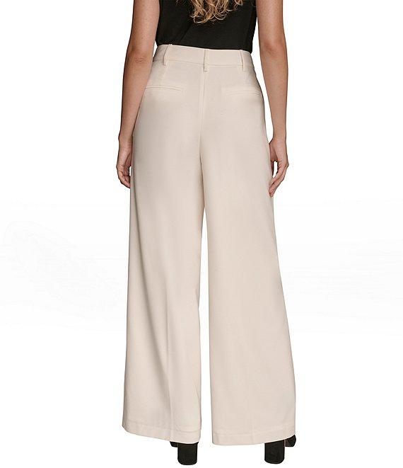 Donna Karan City Bi Stretch High Rise Wide Leg Pants Product Image