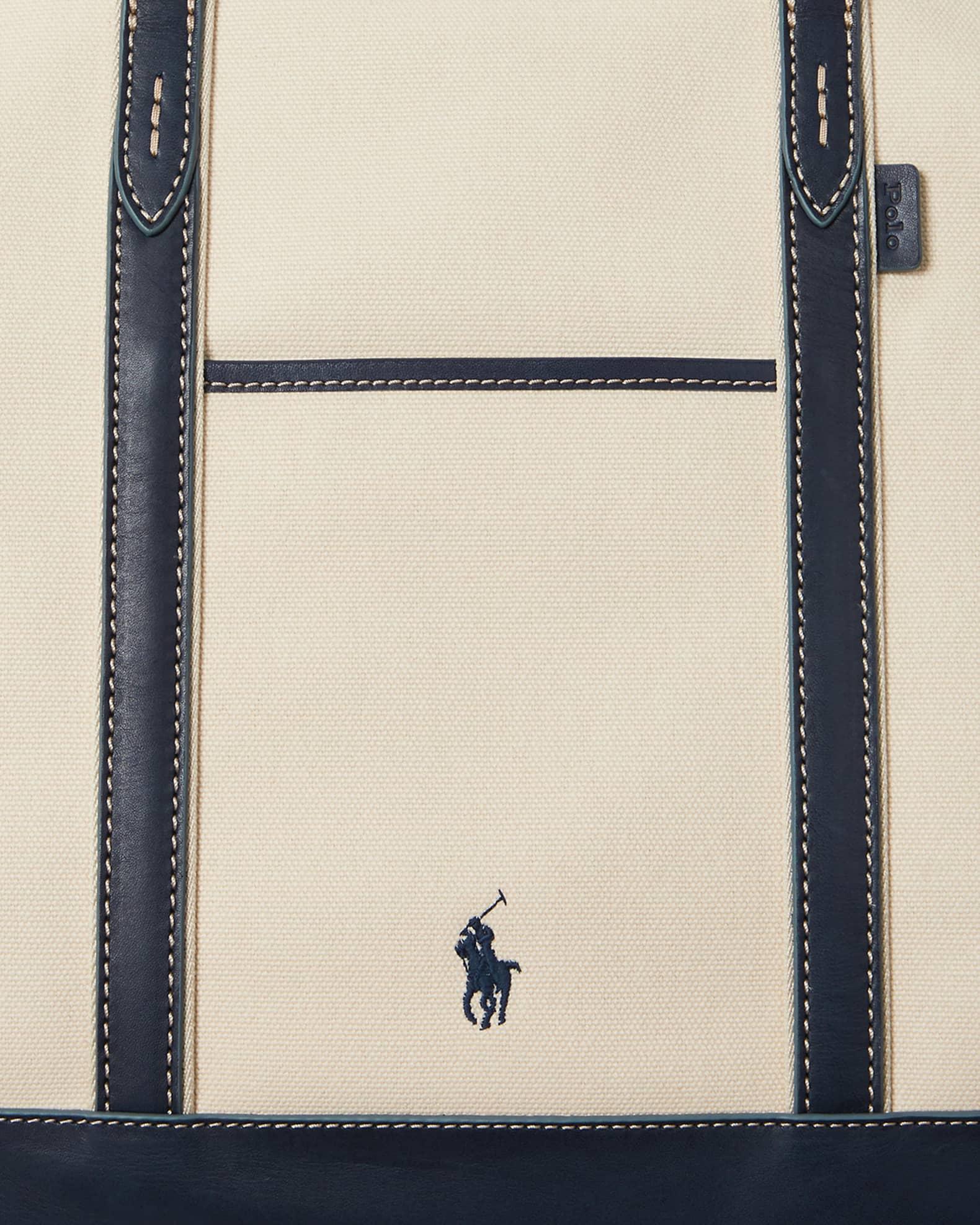 Canvas and Leather Medium Tote Bag  Product Image