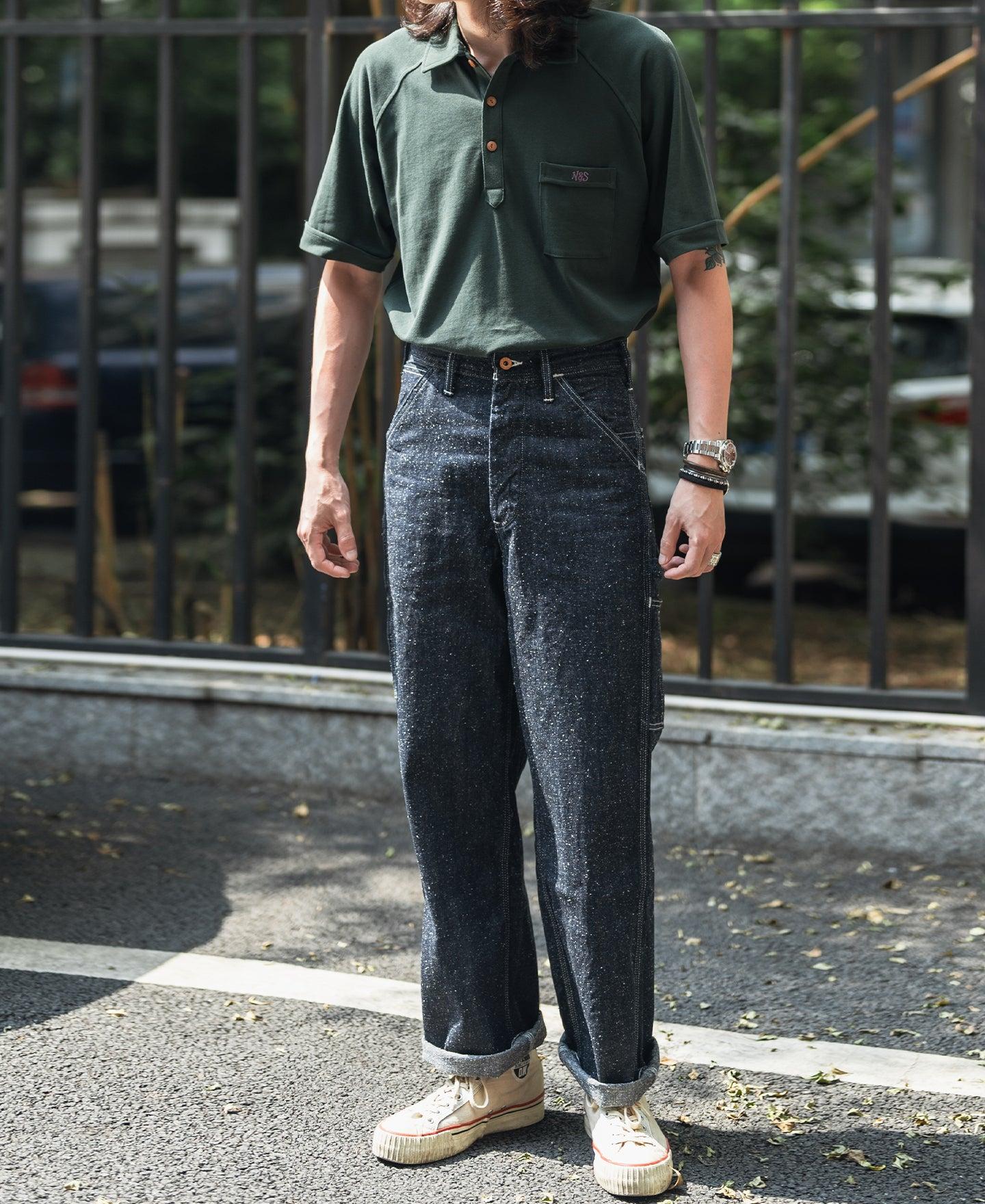 Raglan Sleeve Cotton-Piqué Polo Shirt - Dark Green Product Image