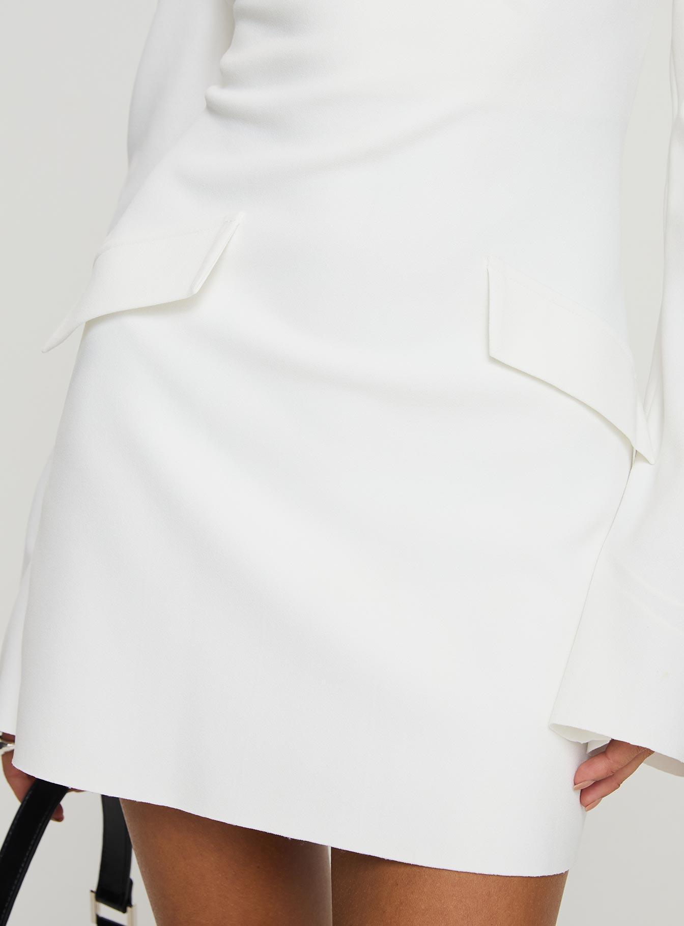 Carters Long Sleeve Mini Dress White Product Image