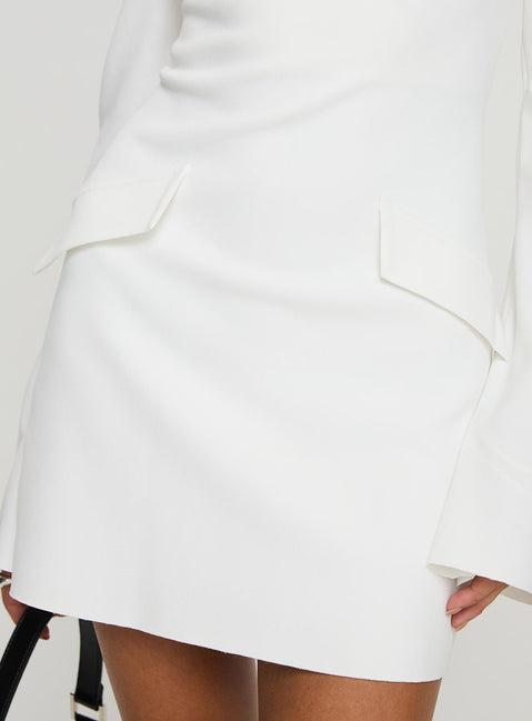 Carters Long Sleeve Mini Dress White Product Image