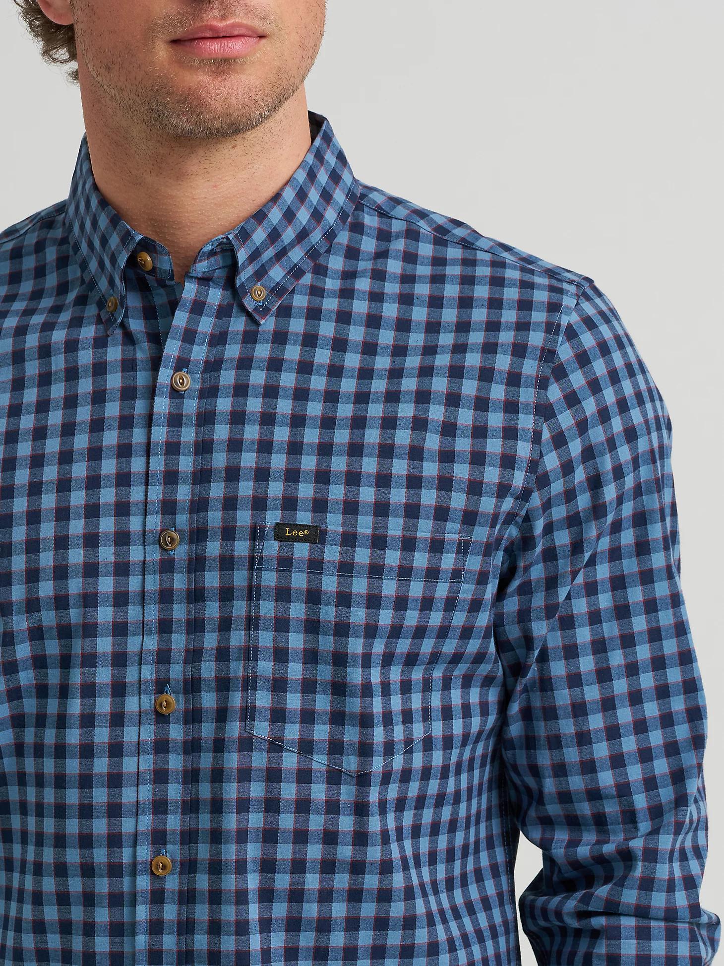 Men's Plaid Woven Button Down Shirt | Men's Tops & Tees | Lee® Product Image