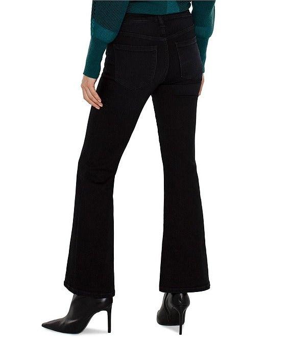 Liverpool Los Angeles Petite Size Hannah Mid Rise Flare Leg Denim Ankle Jeans Product Image