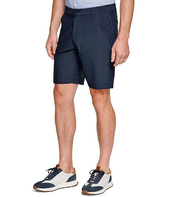 Johnston & Murphy XC4 Performance Stretch Flat Front 9#double; Inseam Shorts Product Image